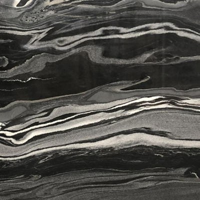 Natural Stone Slab Seawave Crystal Black Marble For Countertops